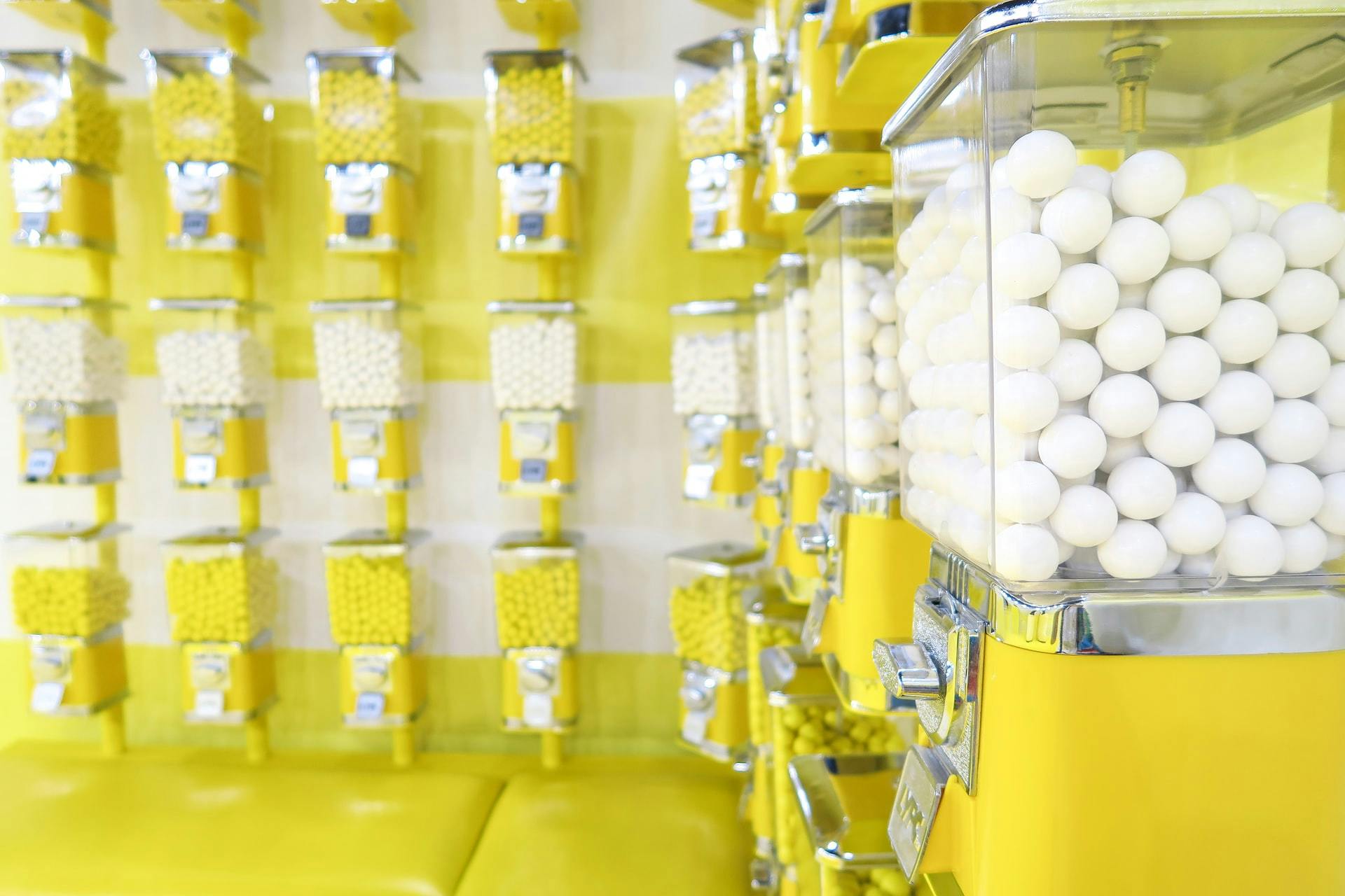 mints in a vending machine 