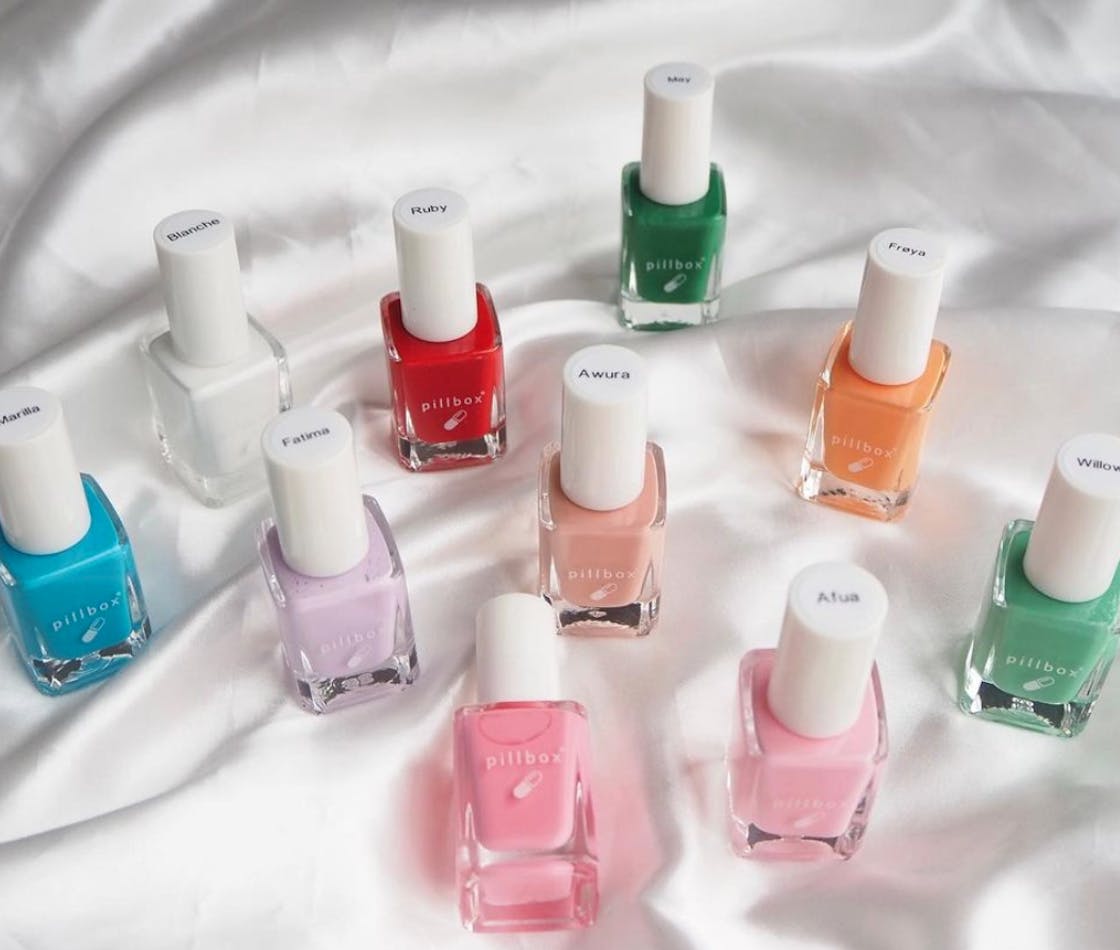 colourful nail polish bottles