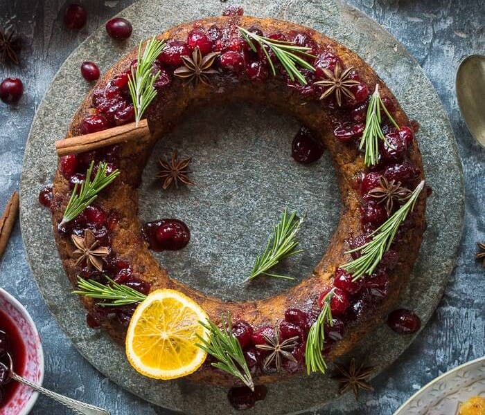 vegan festive wreath