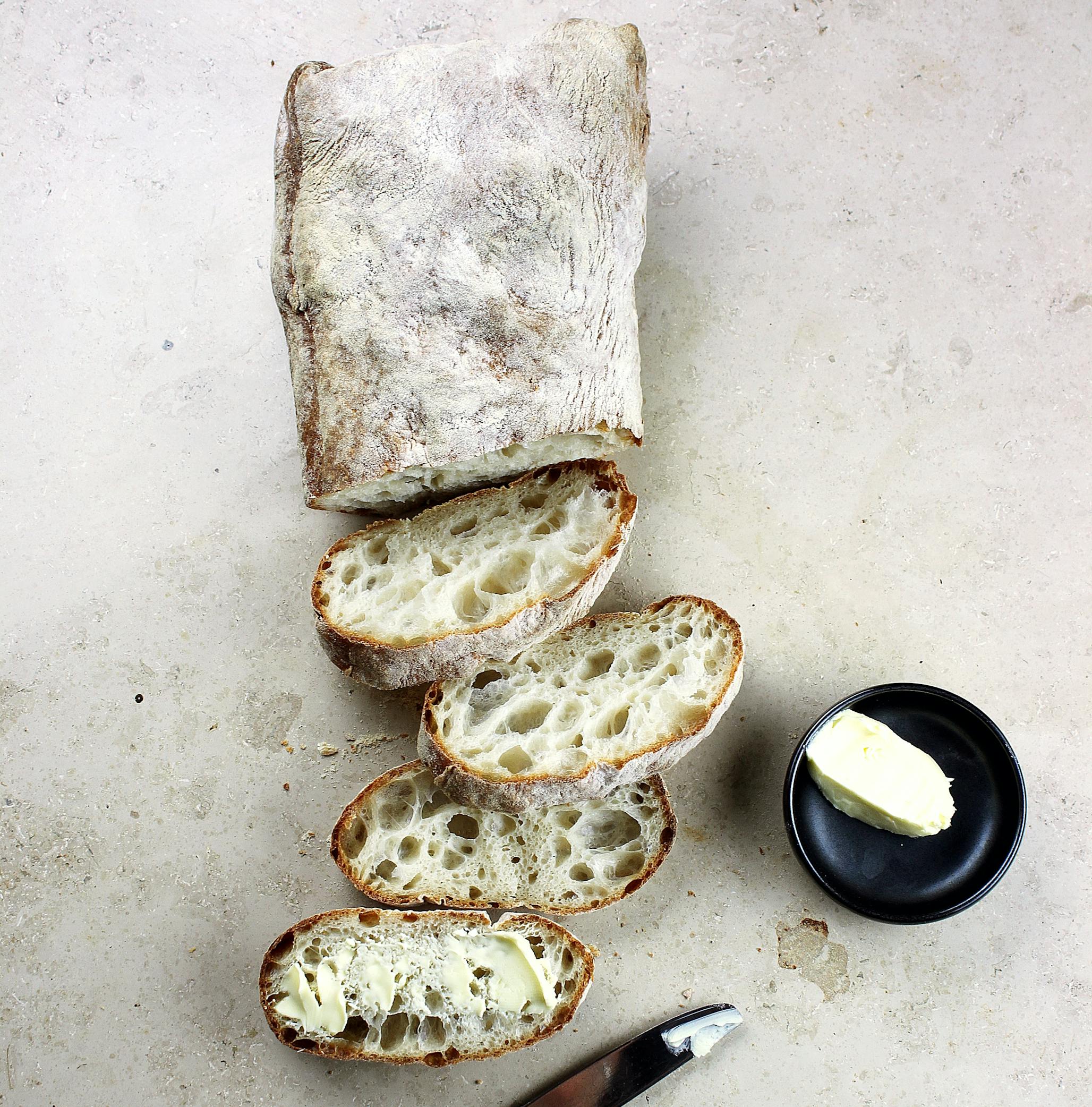 Ciabatta with butter