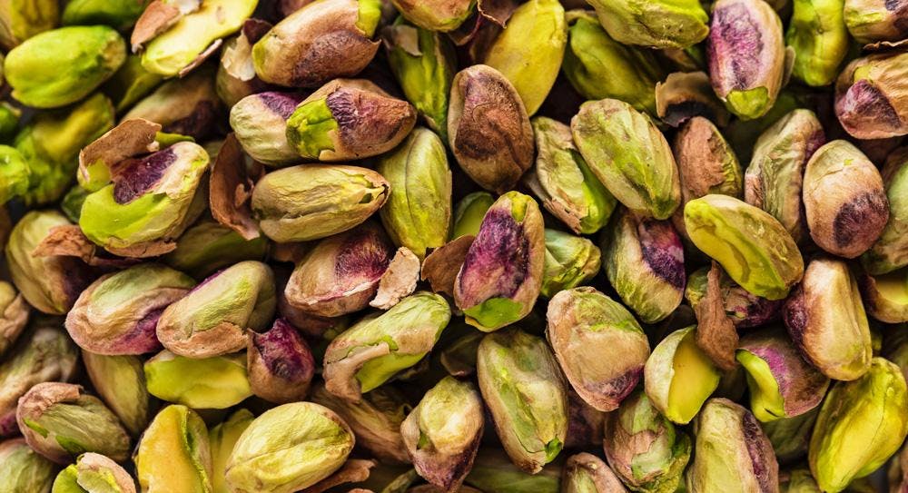 Closeup of pistachio nuts 