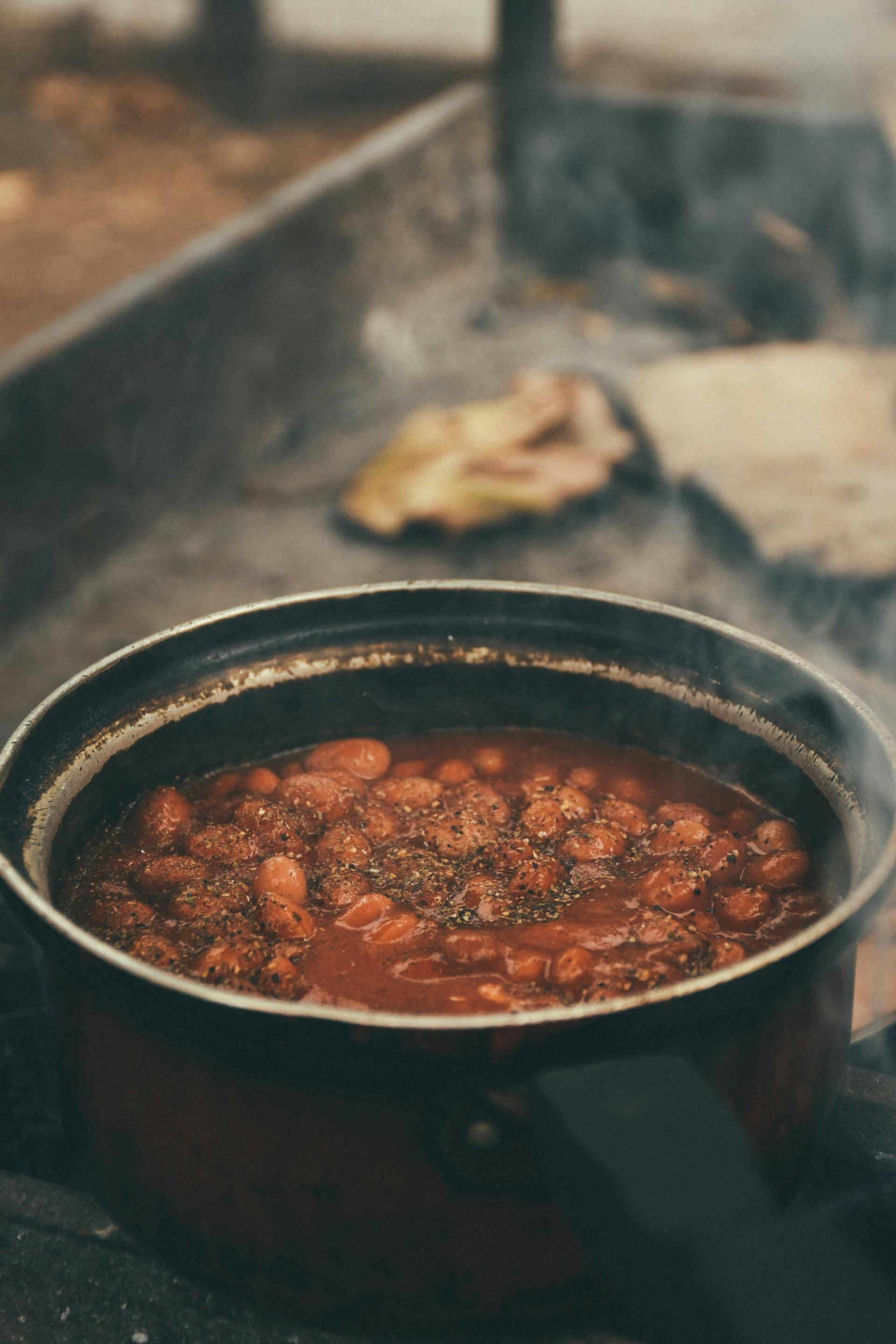 POT OF BAKED BEANS