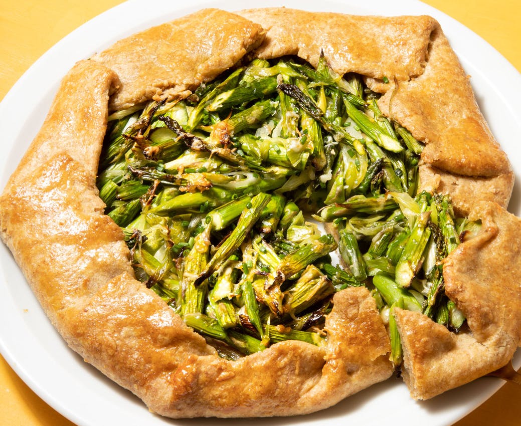 an asparagus galette