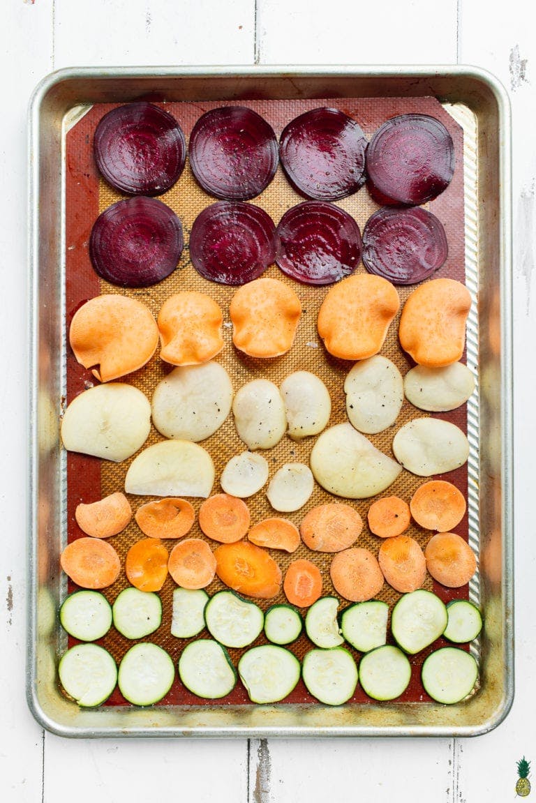 slices of vegetables