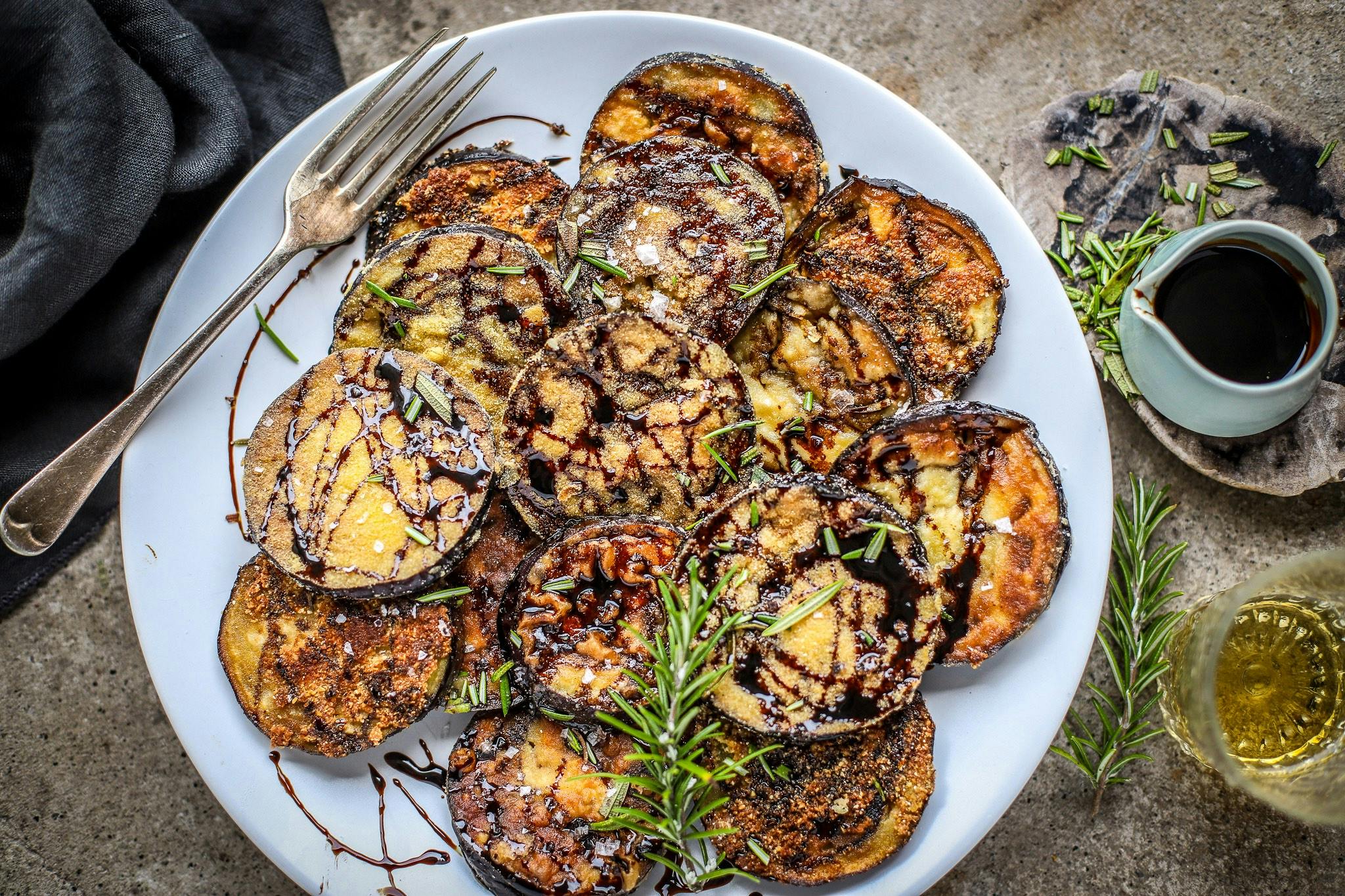 fried aubergines