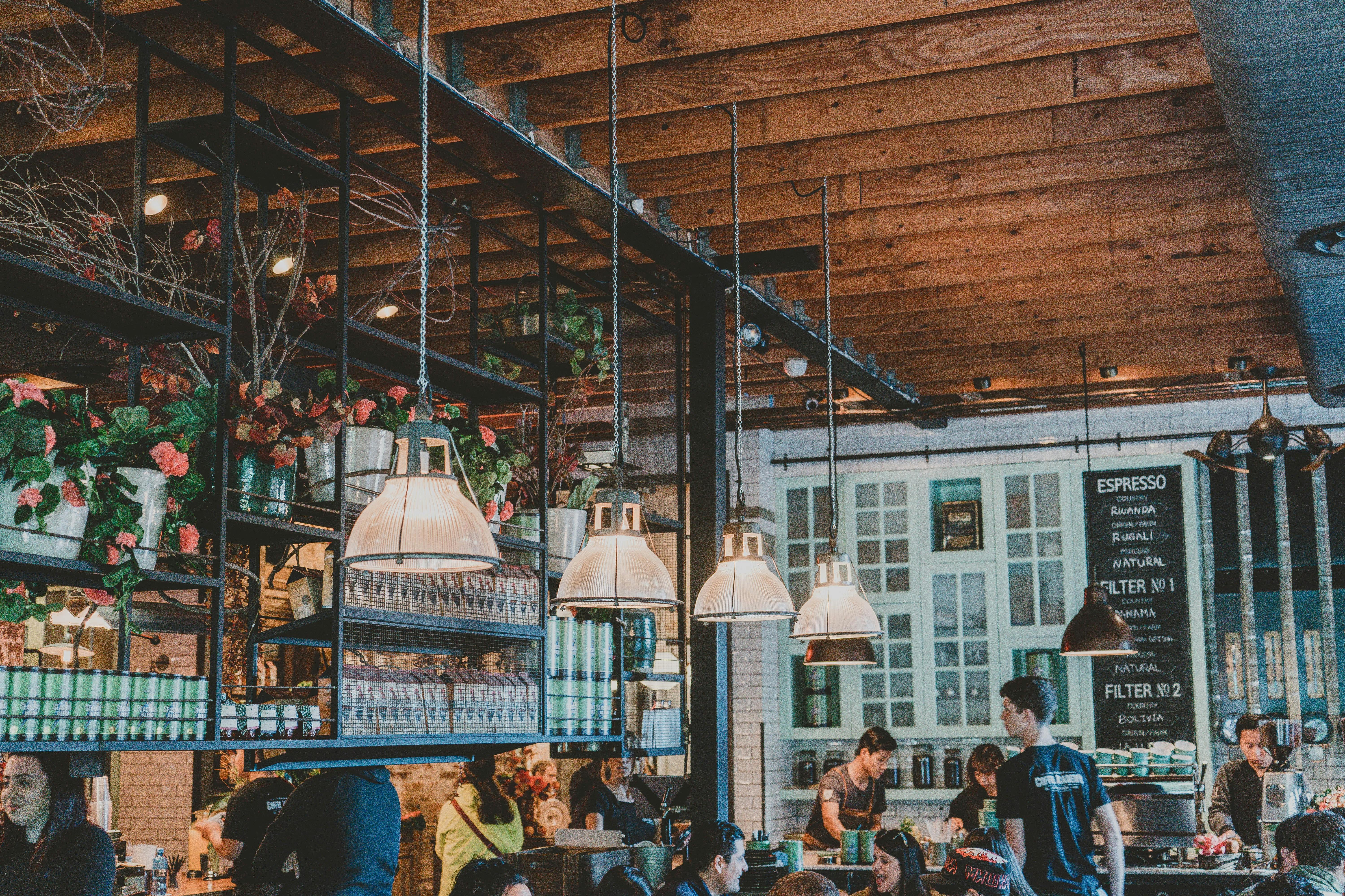 inside a restaurant 