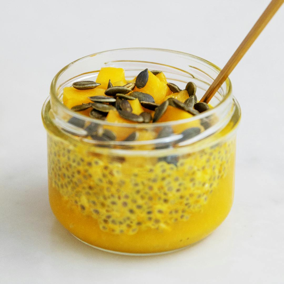 allplants mango and turmeric chia pot