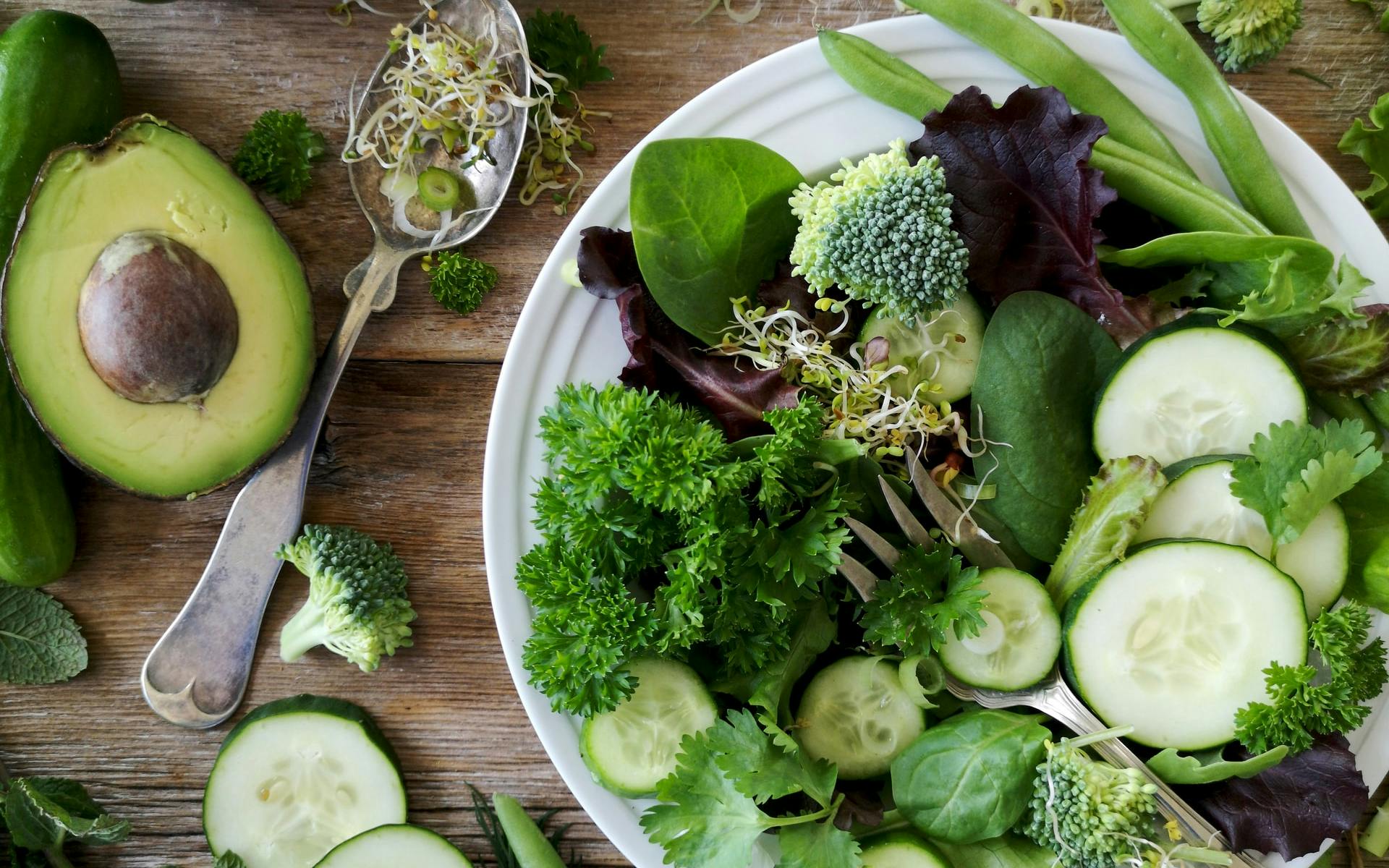 green fresh lunch