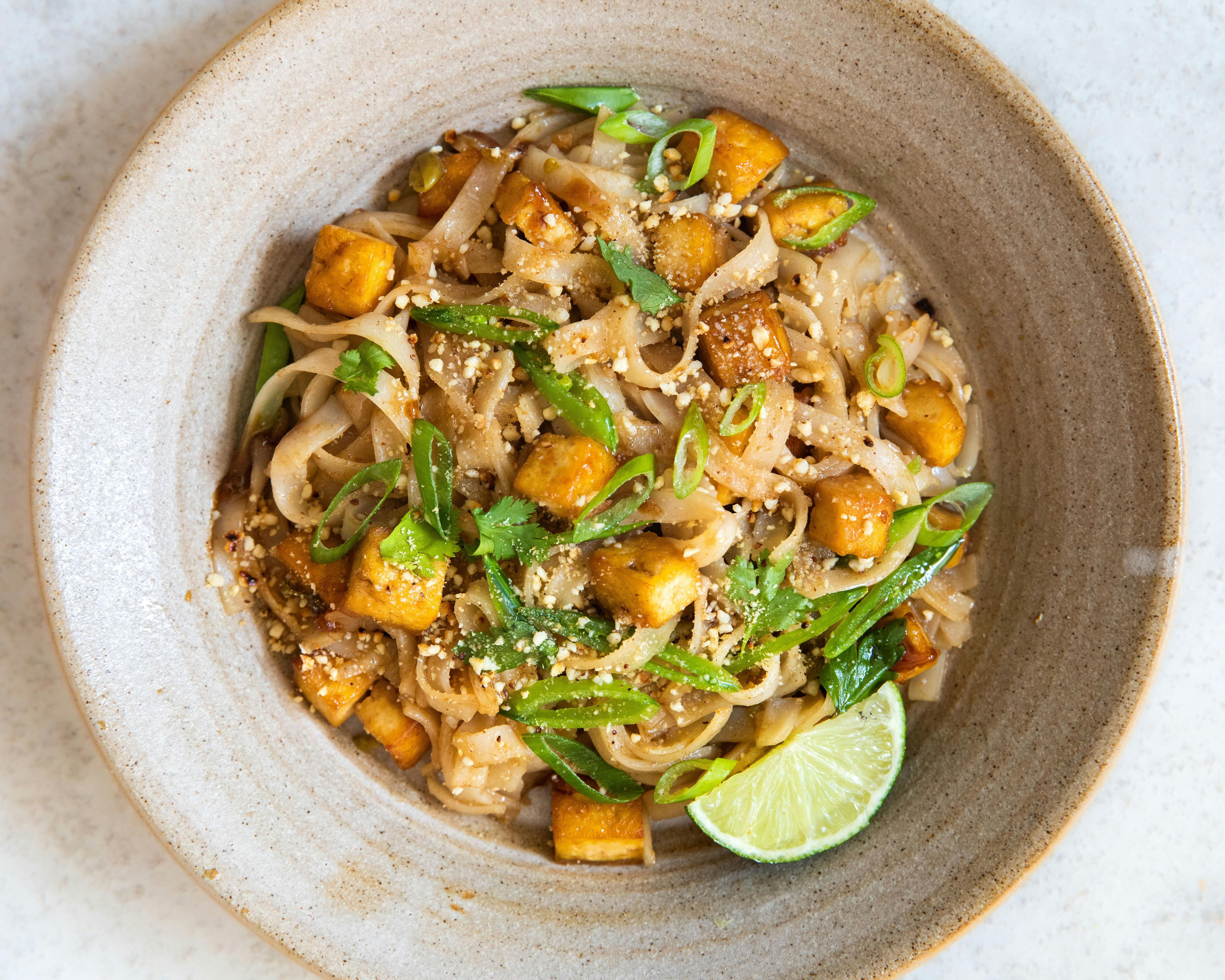 Pad Thai in a bowl