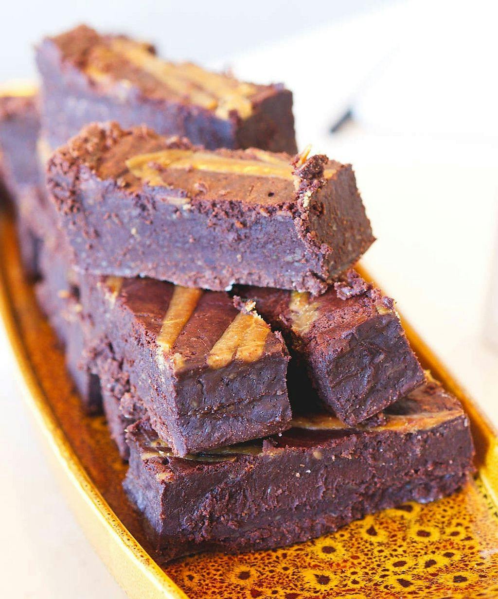 vegan brownies on plate