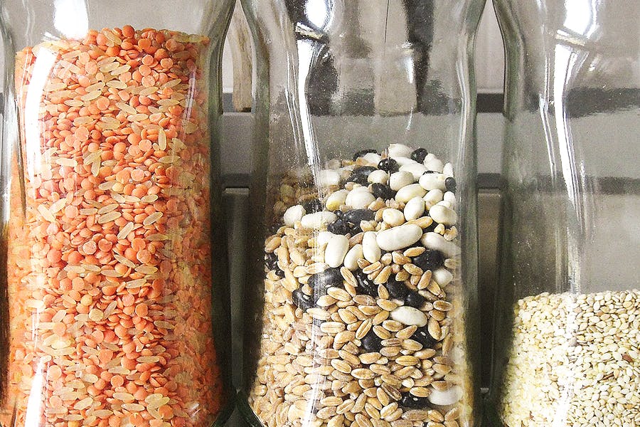 legumes in jars