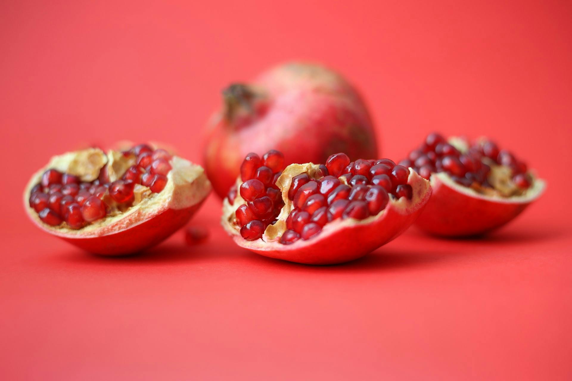 riped open pomegranate