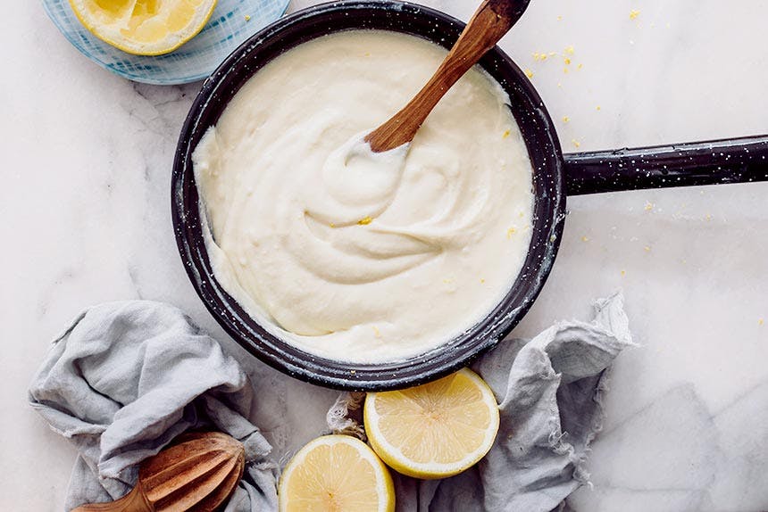 custard in pan