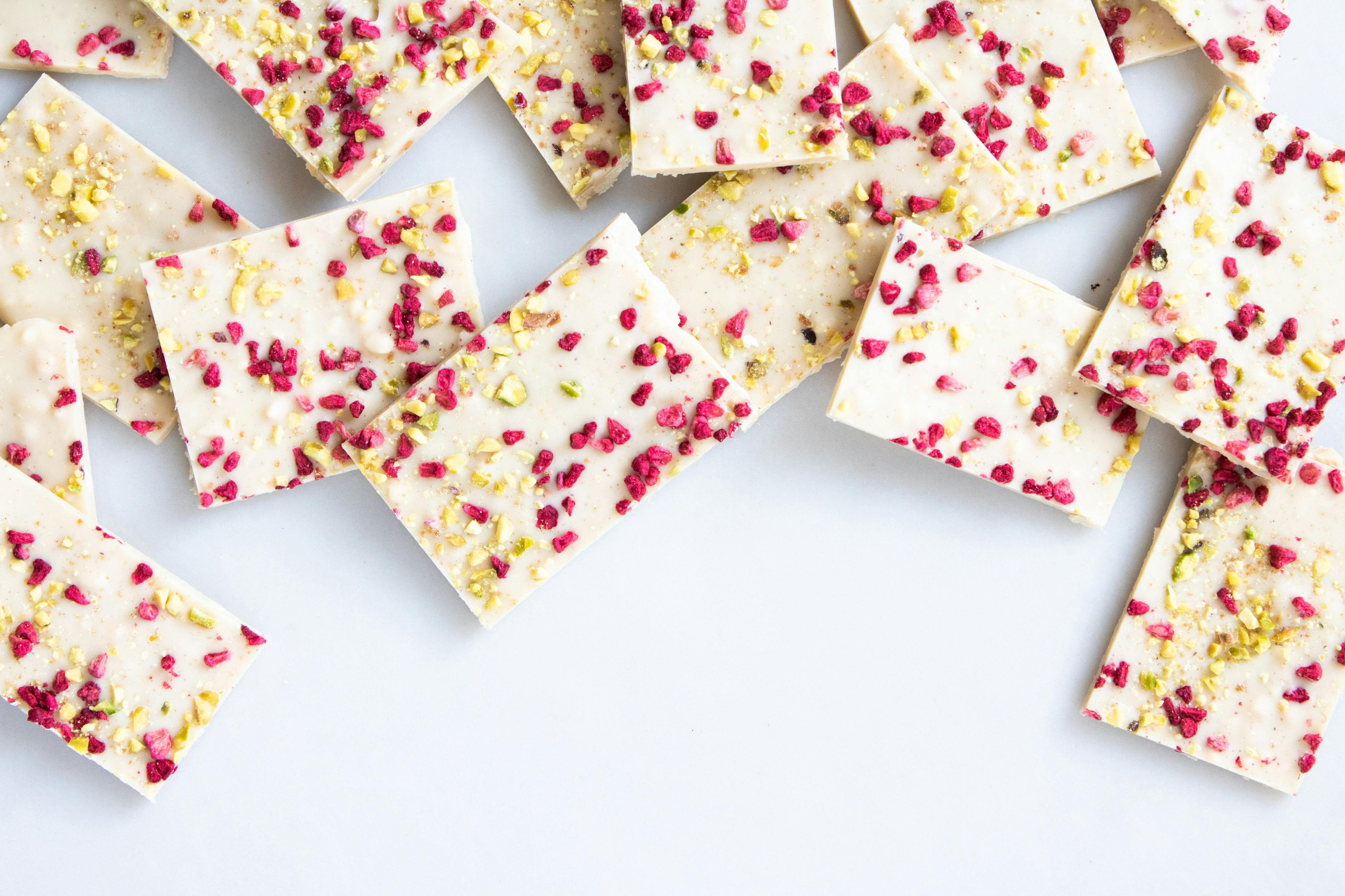 white chocolate squares 