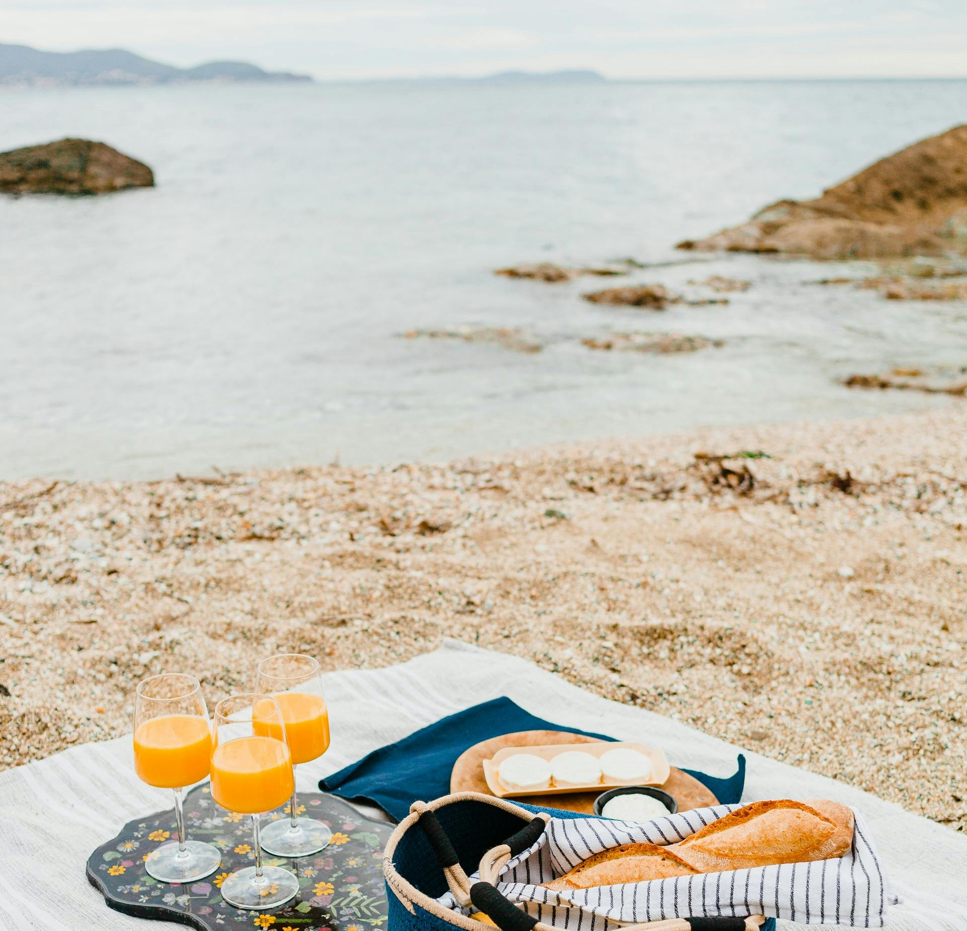 a beach picnic