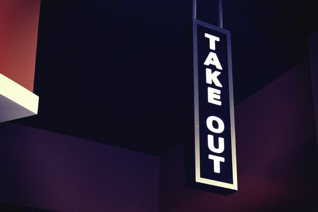 take out sign