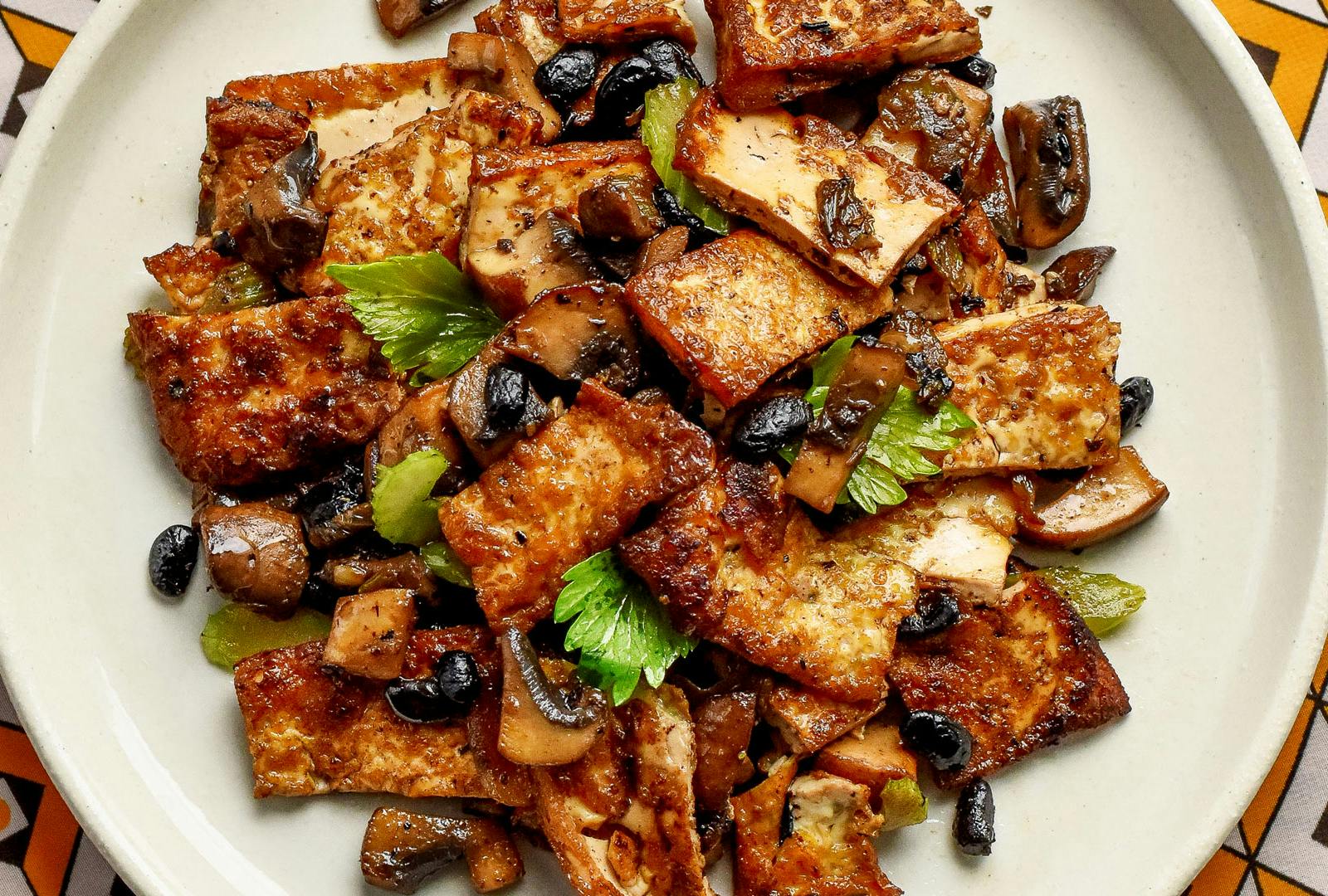 fermented black bean and tofu stir fry