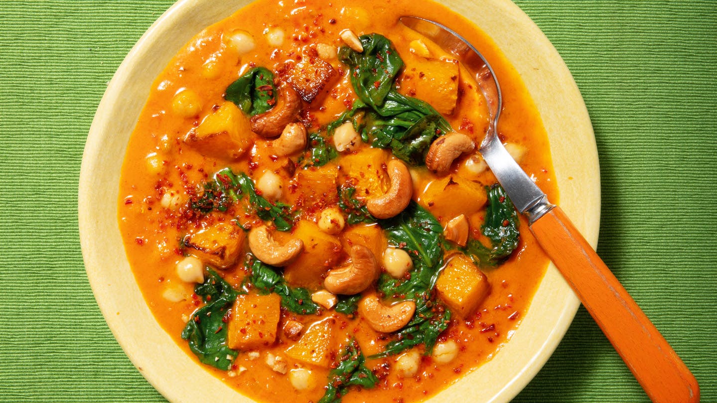 butternut + spinach curry