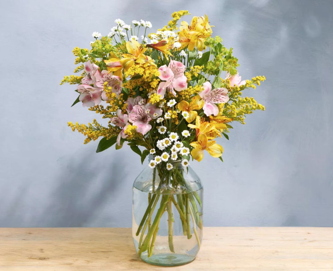 fresh bouquet of flowers in a vase