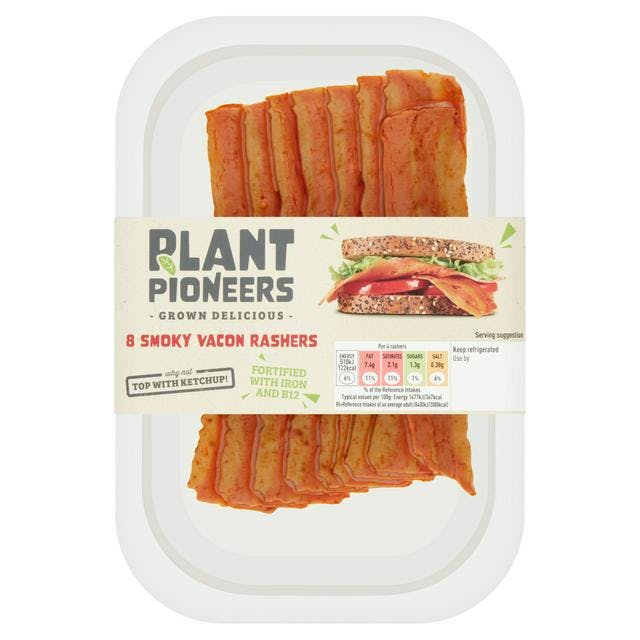 vegan bacon in its packet