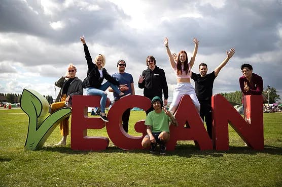 vegan camp out sign 
