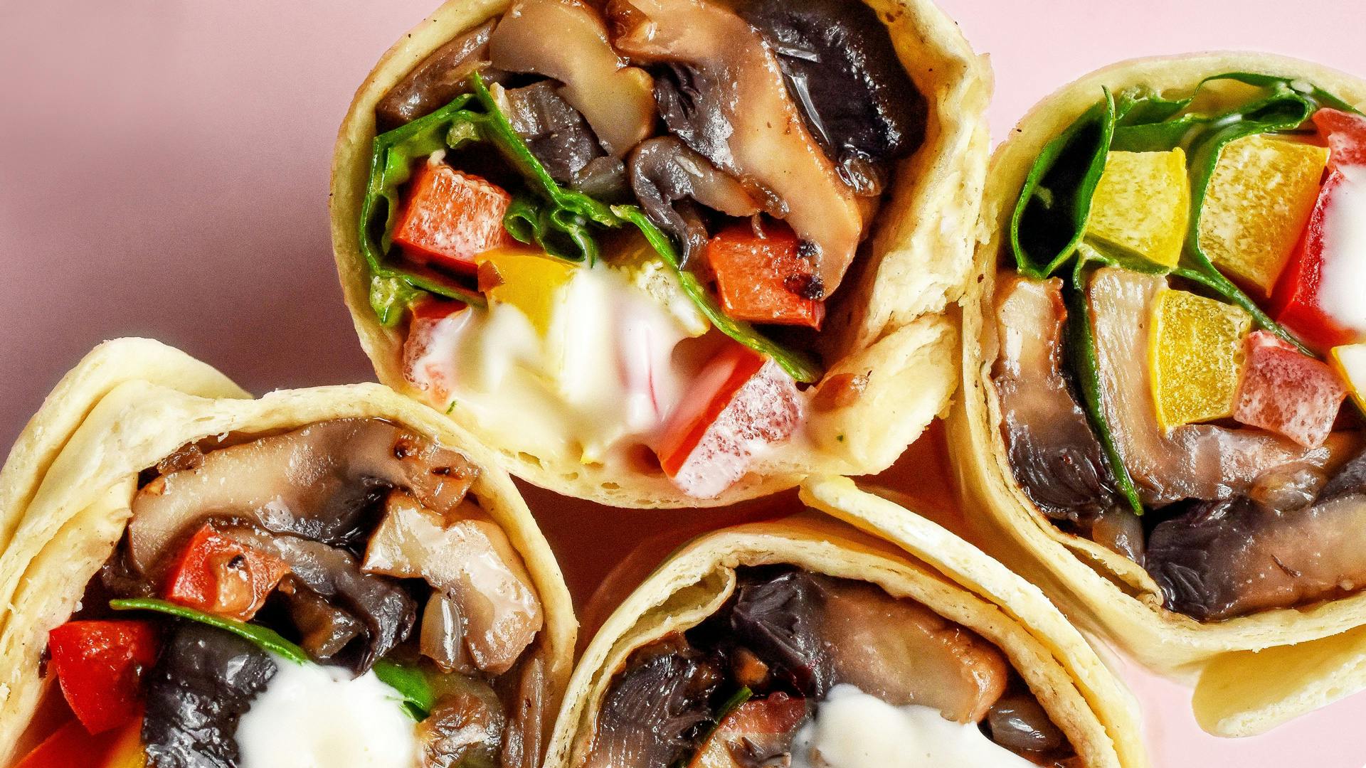 mushroom and mayo wraps