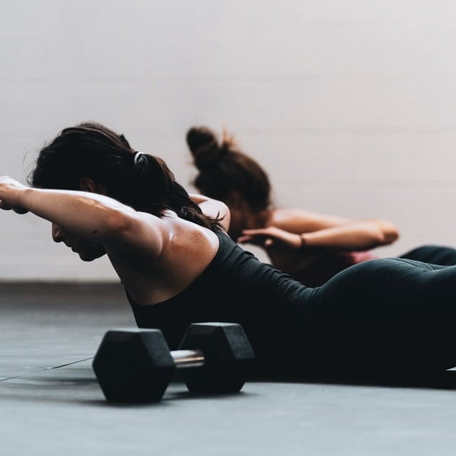 someone doing a back exercise 