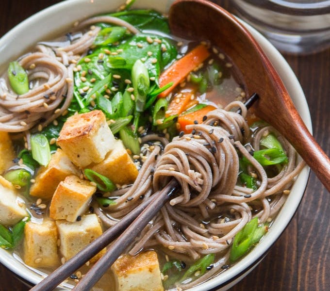 soba noodle soup