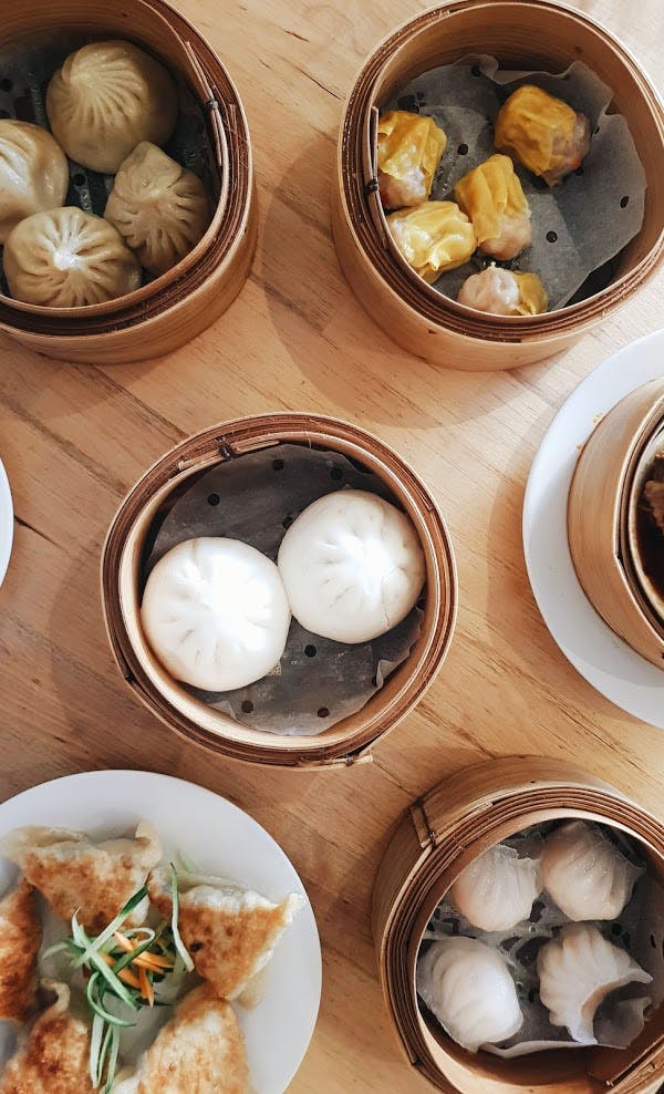 dim sum in steam baskets