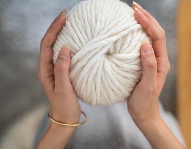 ball of white wool
