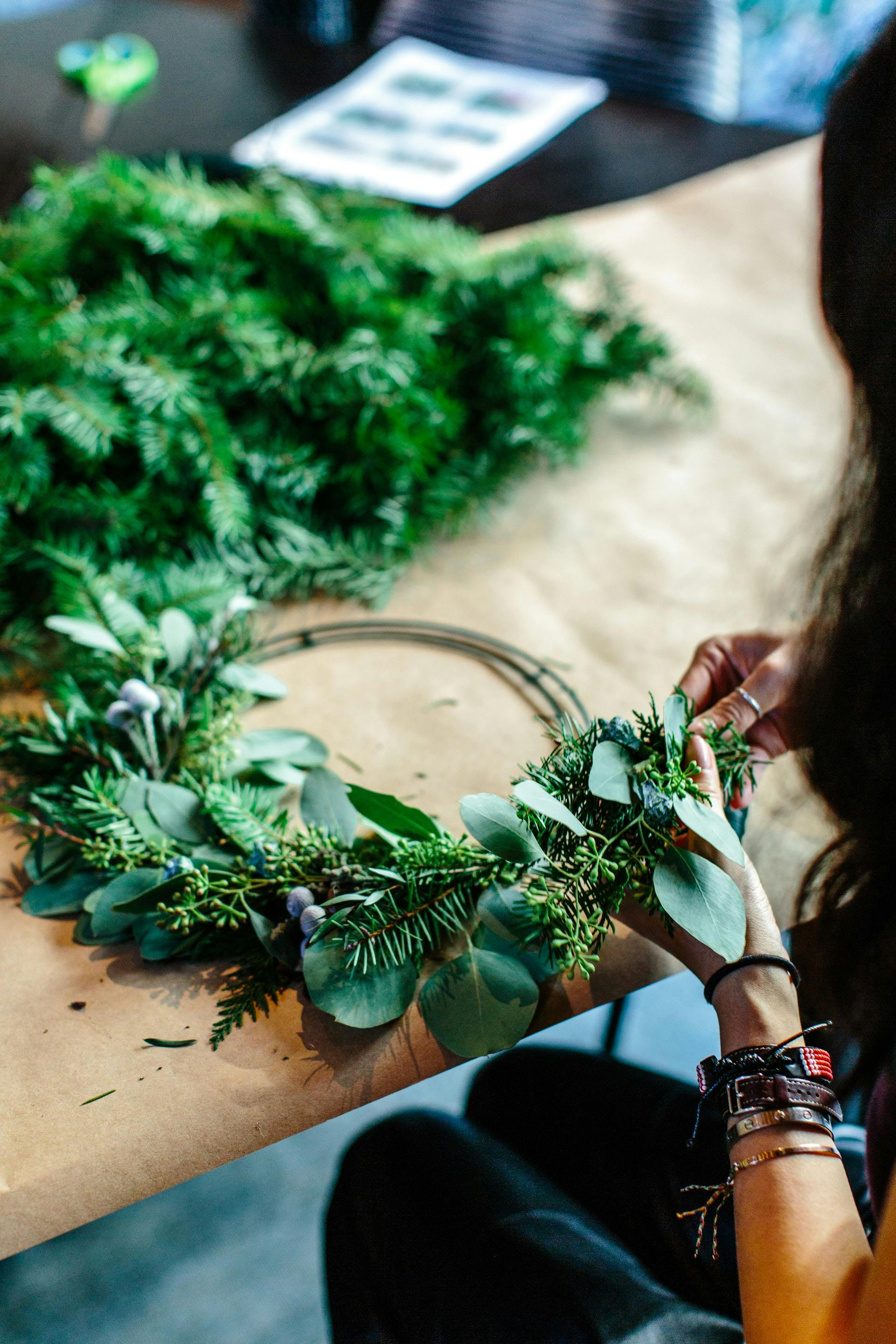 wreath making