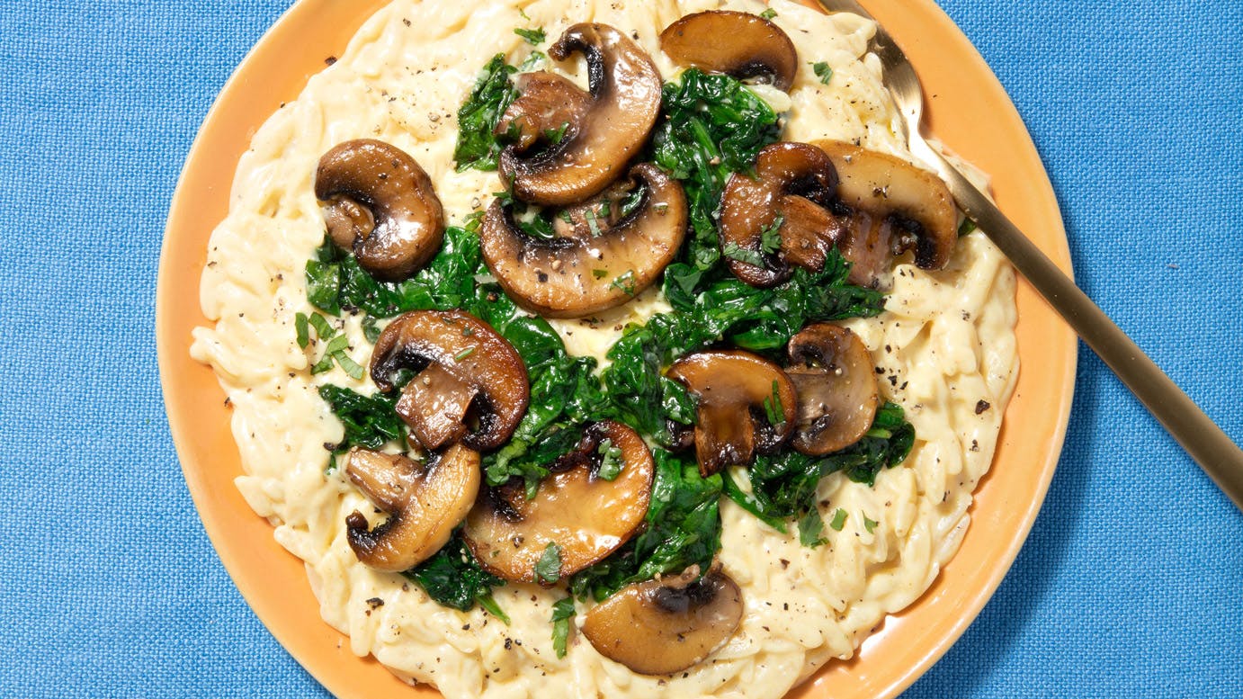 truffle mushroom orzo