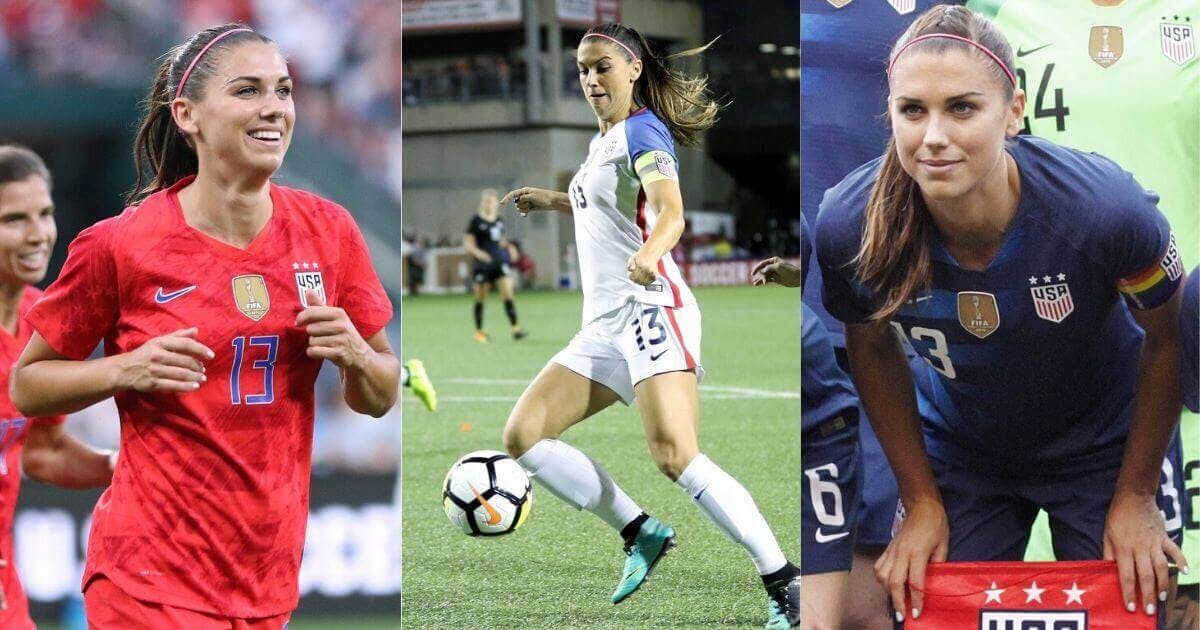 3 images of alex Morgan