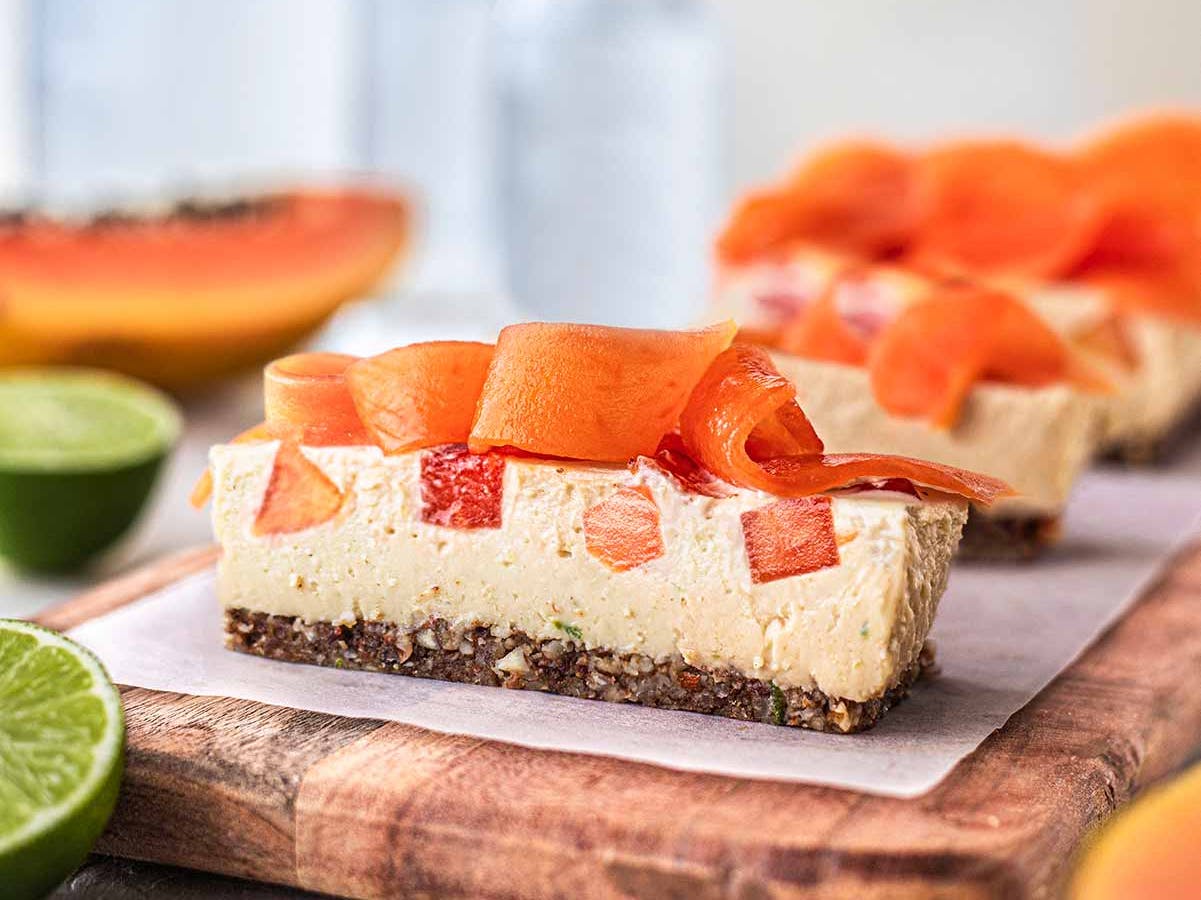 papaya and lime bars