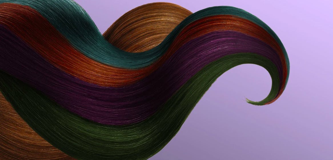 multi-coloured hair