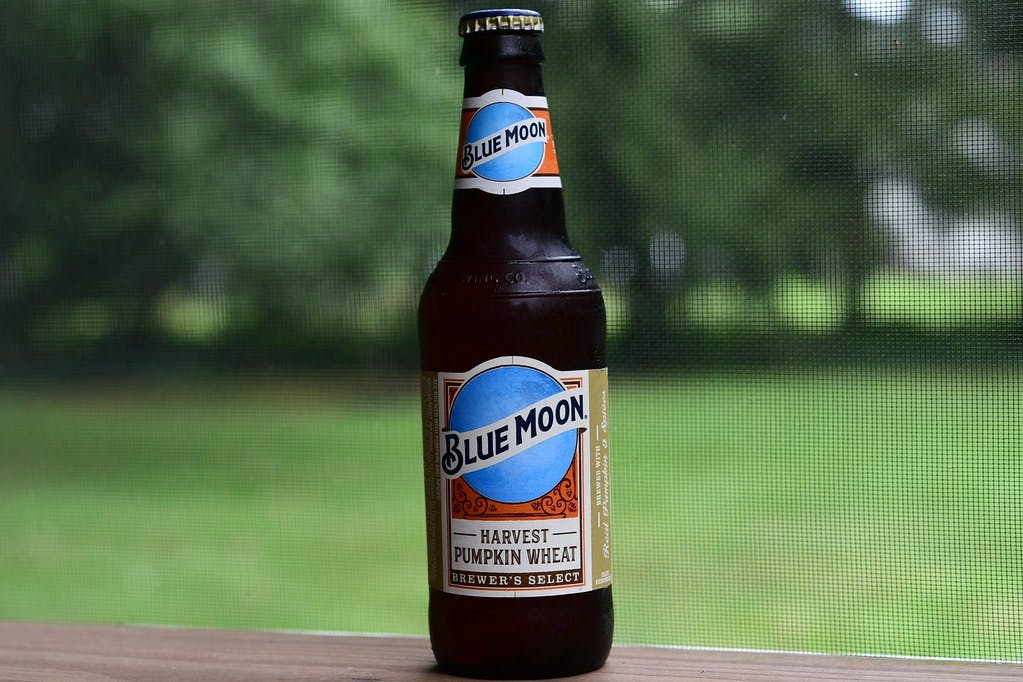 Bottle of Blue Moon Beer