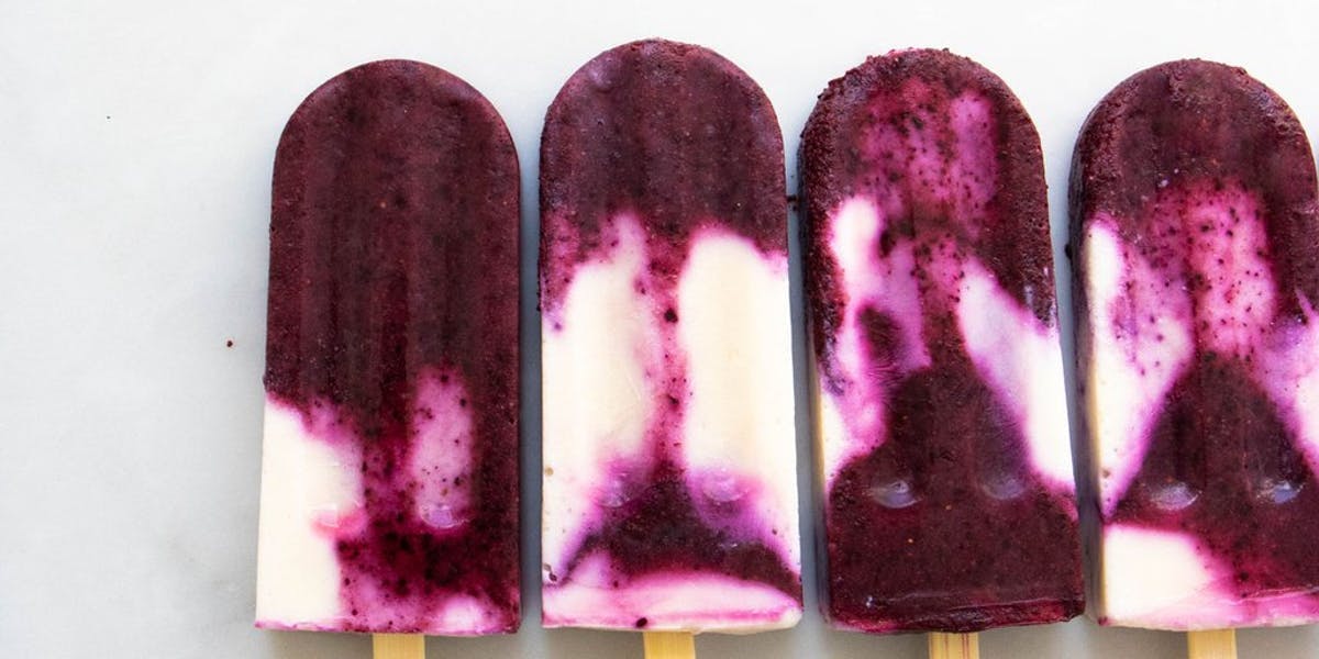 blueberry ice lollies