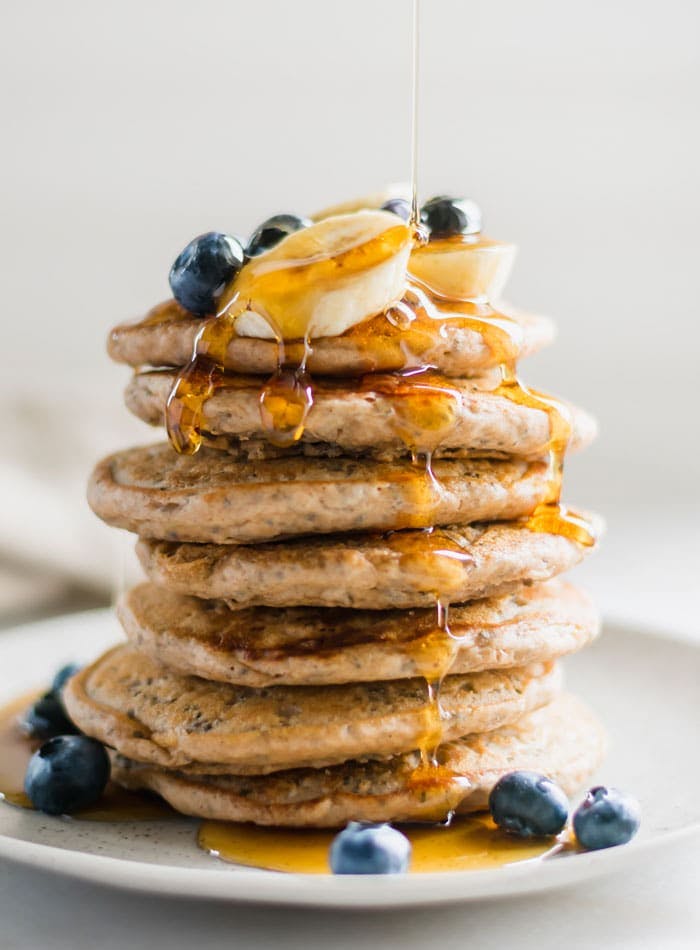 vegan cia seed flour pancakes 
