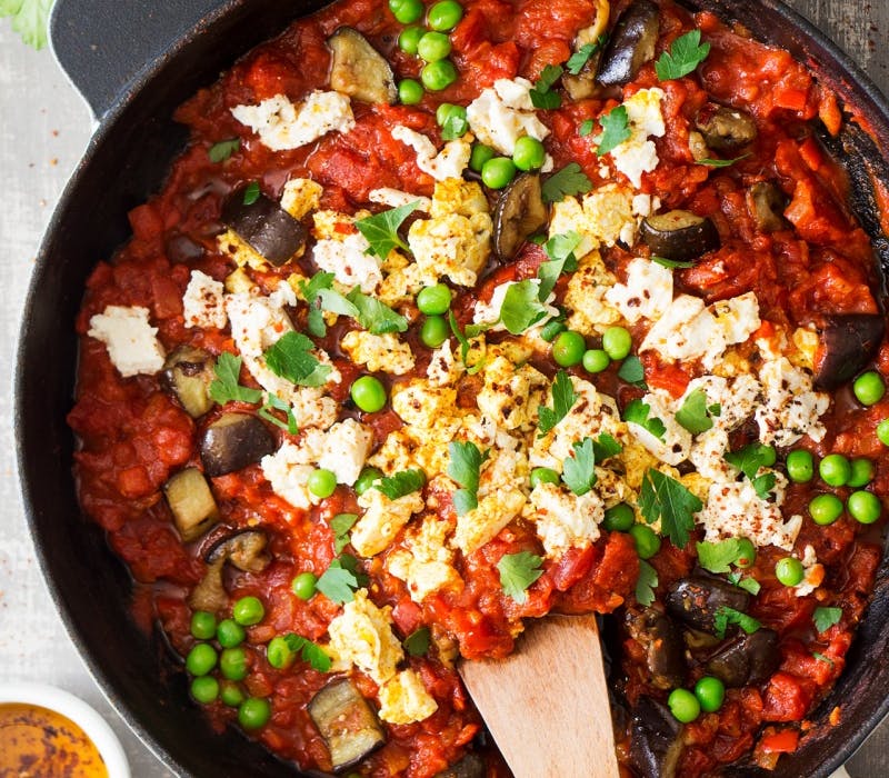 vegan shakshuka with tofu 