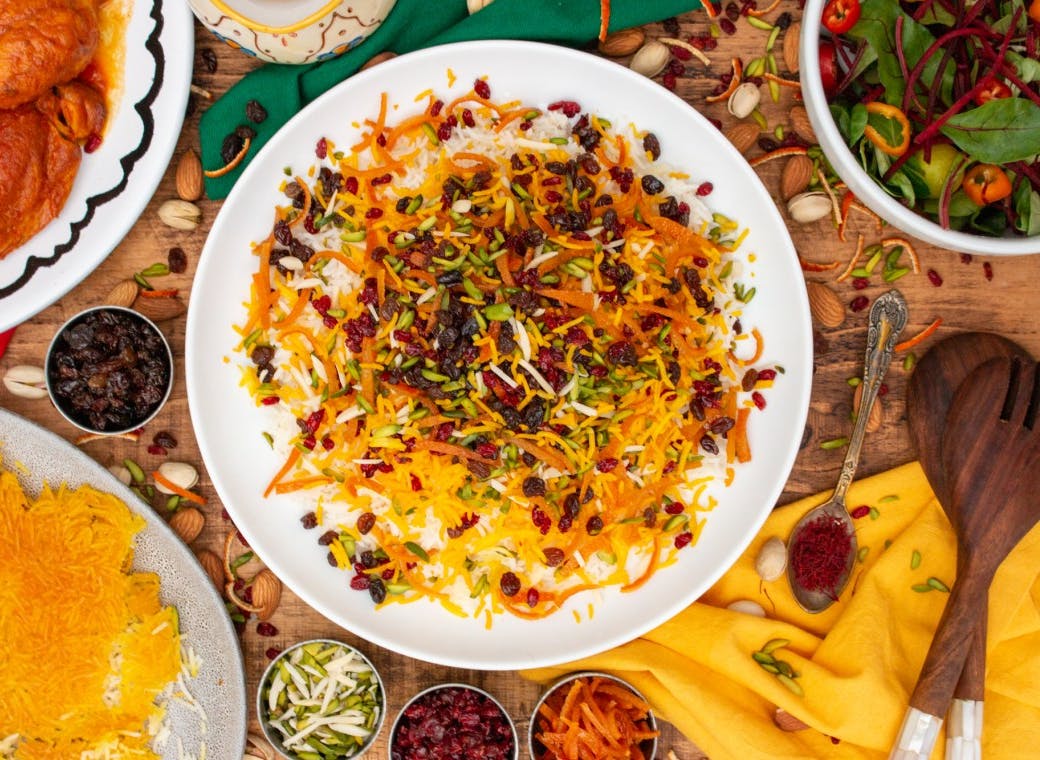 bowl of jewelled rice