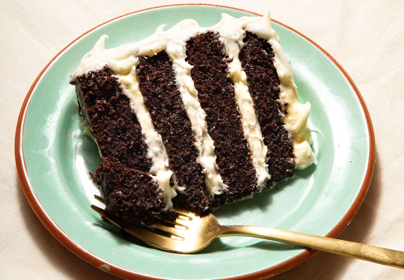 guinness chocolate cake slice