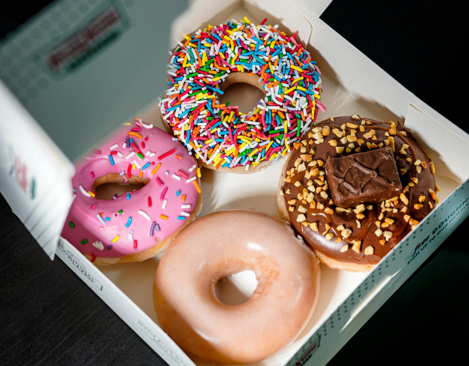 selection of Krispy Kreme doughnuts