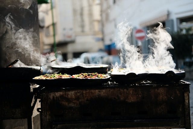 steaming street food 