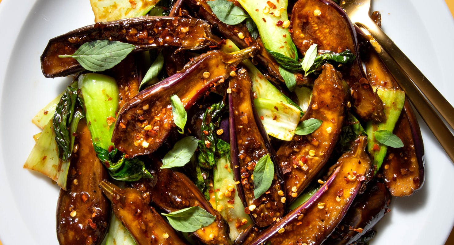 aubergine stir fry