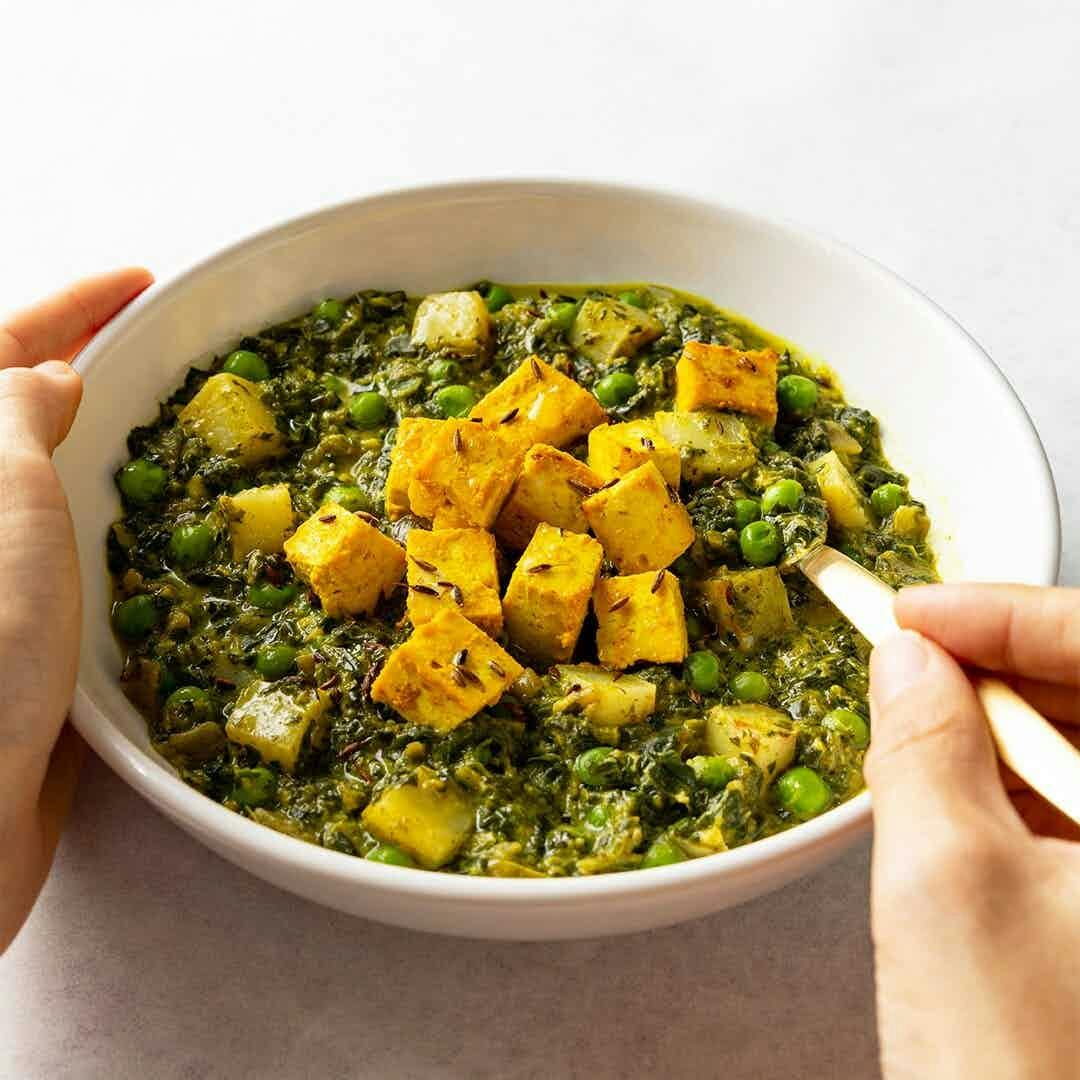 tofu saag paneer