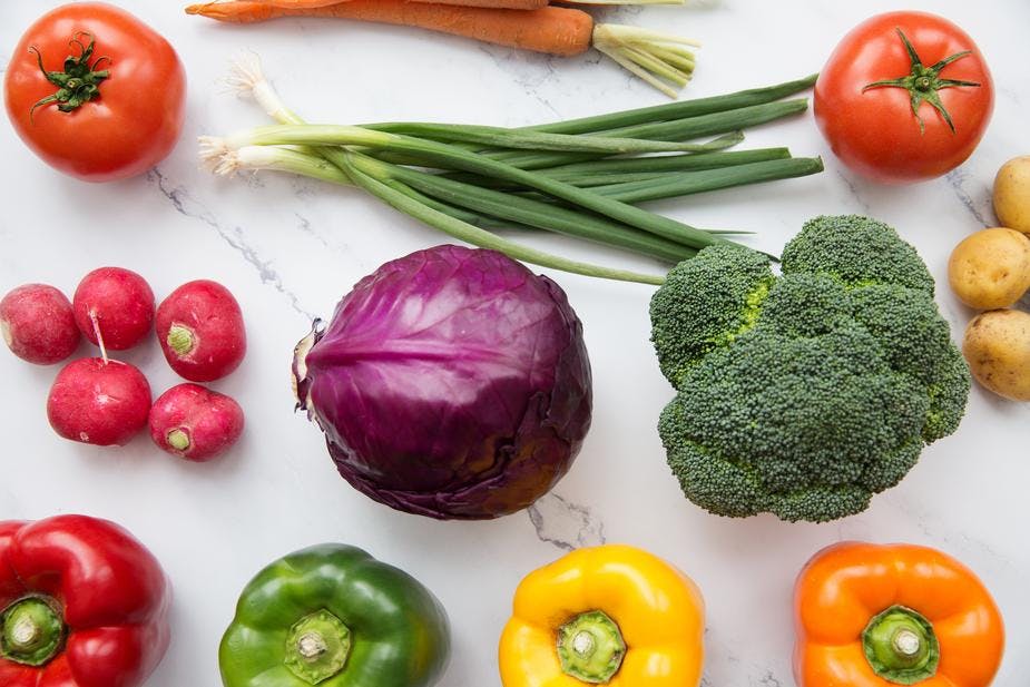 colourful fresh vegetables