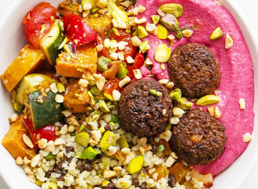 rainbow falafel mezze