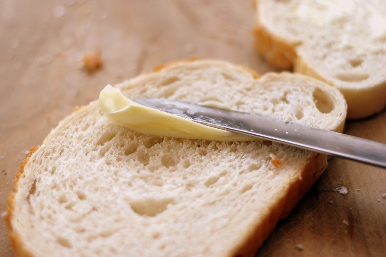 buttered bread