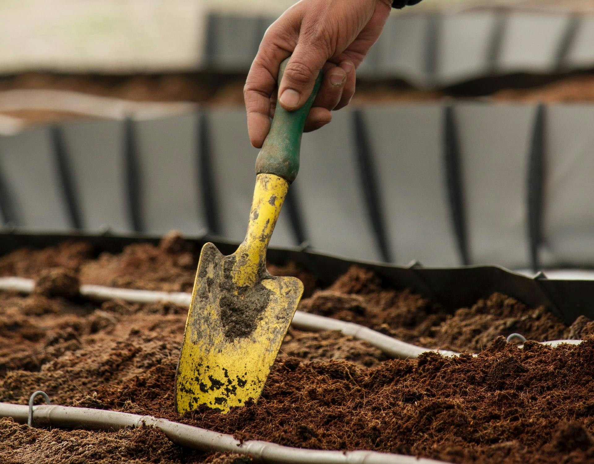 soil and a spade 