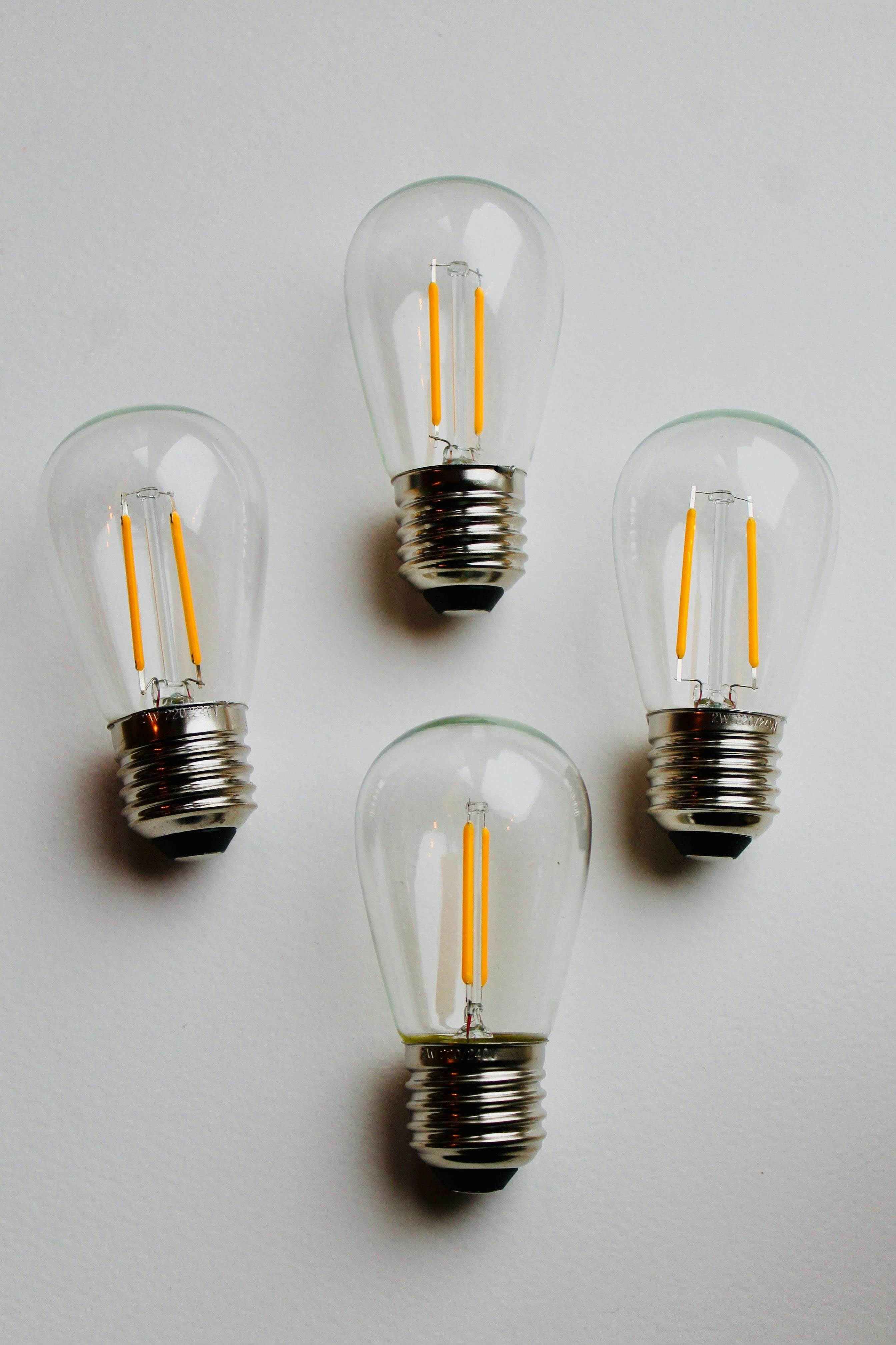 four lightbulbs